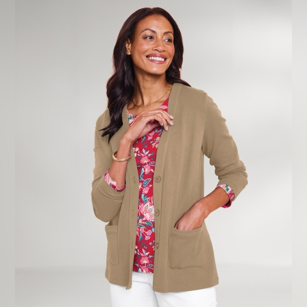 NWOT Appleseeds woman’s Kate everyday cardigan size PXL - Picture 9 of 9
